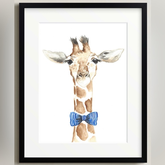 giraffe in bow tie